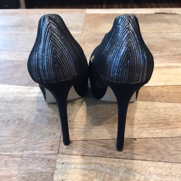Enzo Angiolini black and silver heels - Picture 4 of 4